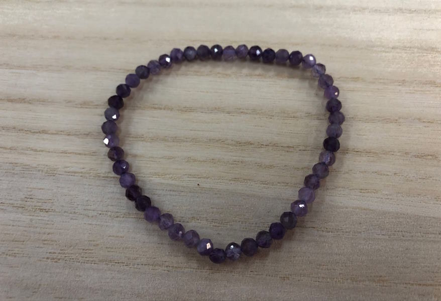 Pulsera Amatista bola facetada